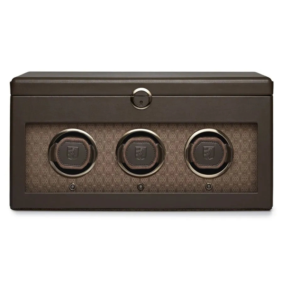 WOLF Earth Triple Watch Winder - Brown