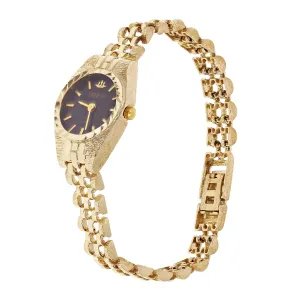 Women's 10k Yellow Gold Watch Link Geneve Wrist Watch 6.5-7.5" 9.3mm