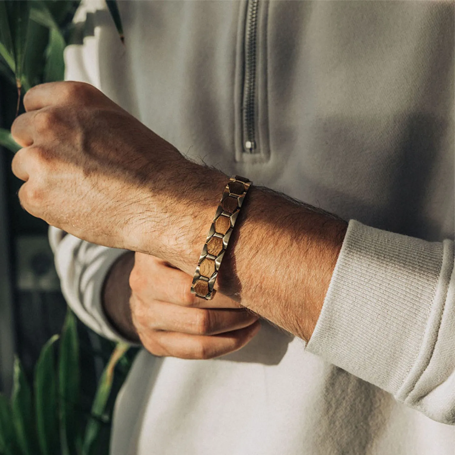 WOODWATCH FUSION TEAK & ANTI COPPER BRACELET
