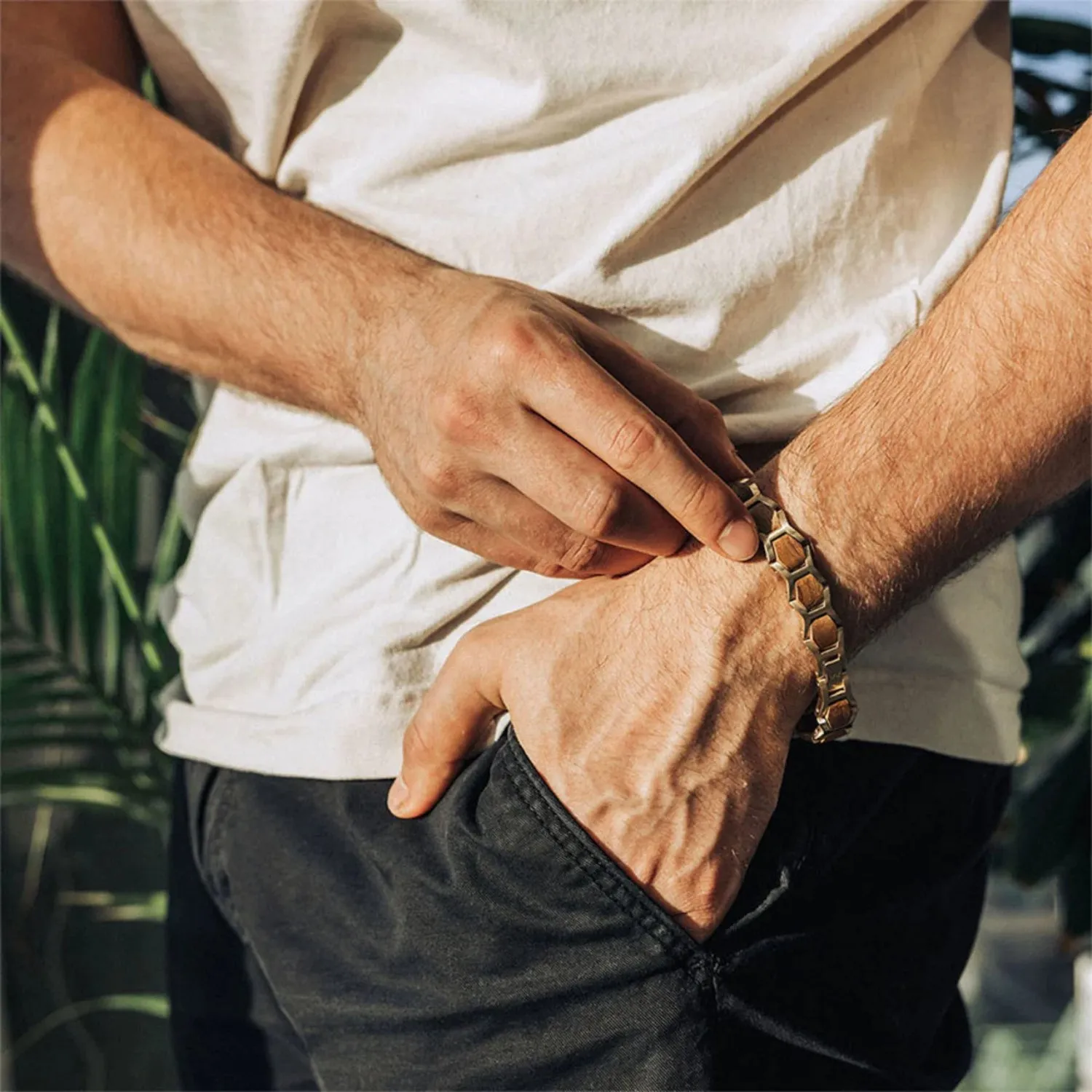 WOODWATCH FUSION TEAK & ANTI COPPER BRACELET