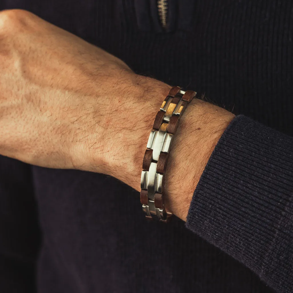 WOODWATCH FUSION WALNUT & STEEL BRACELET