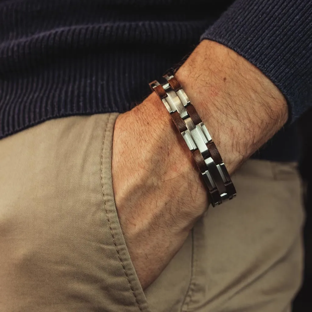 WOODWATCH FUSION WALNUT & STEEL BRACELET