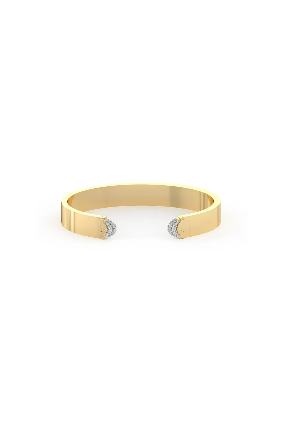WYLD BOX | DOPPIA LUNA SLIM PAVE DIAMOND CUFF