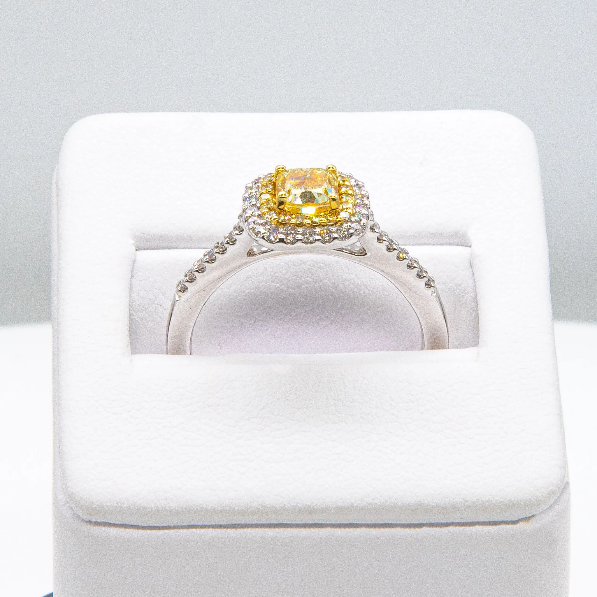 Yellow & White Diamond Ring