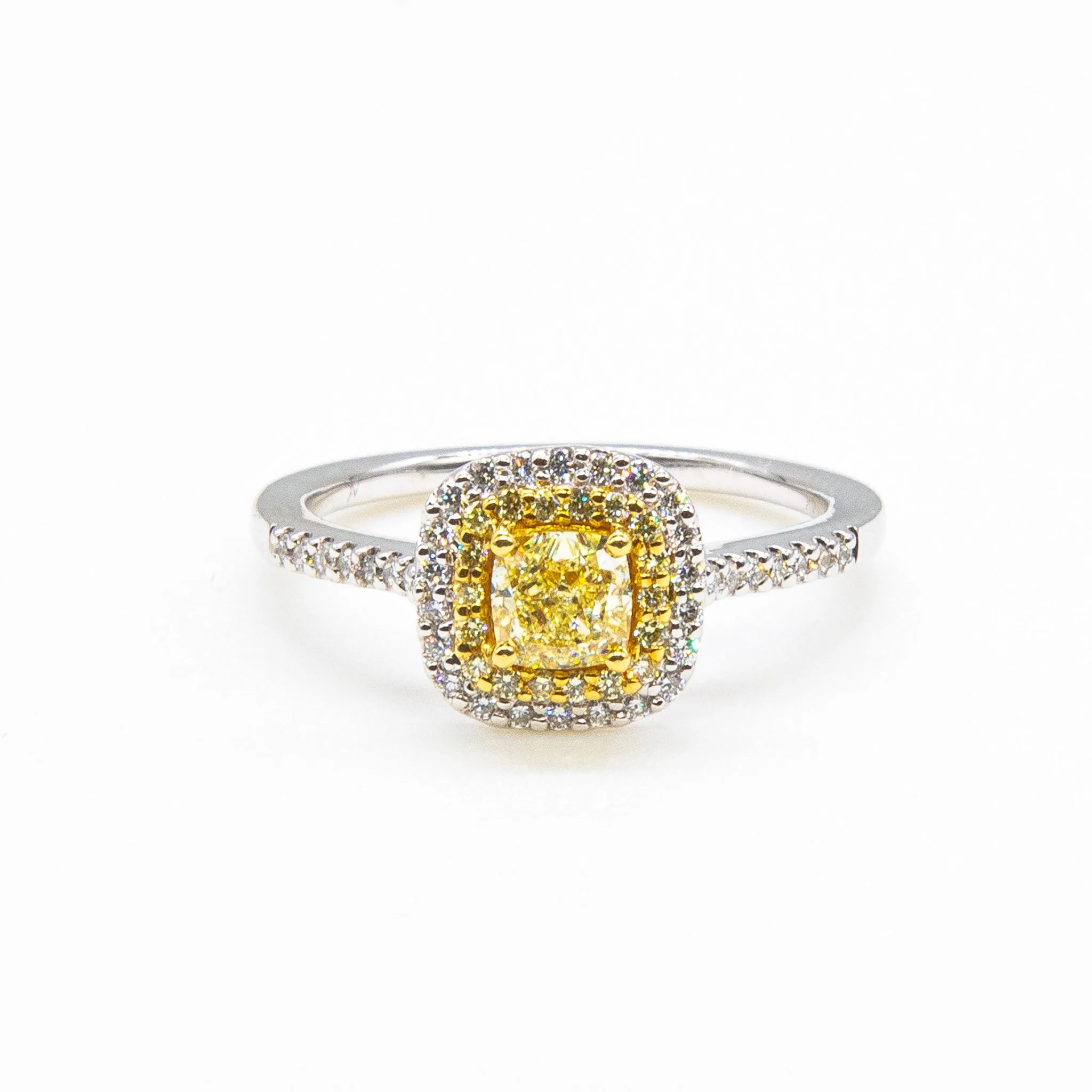 Yellow & White Diamond Ring