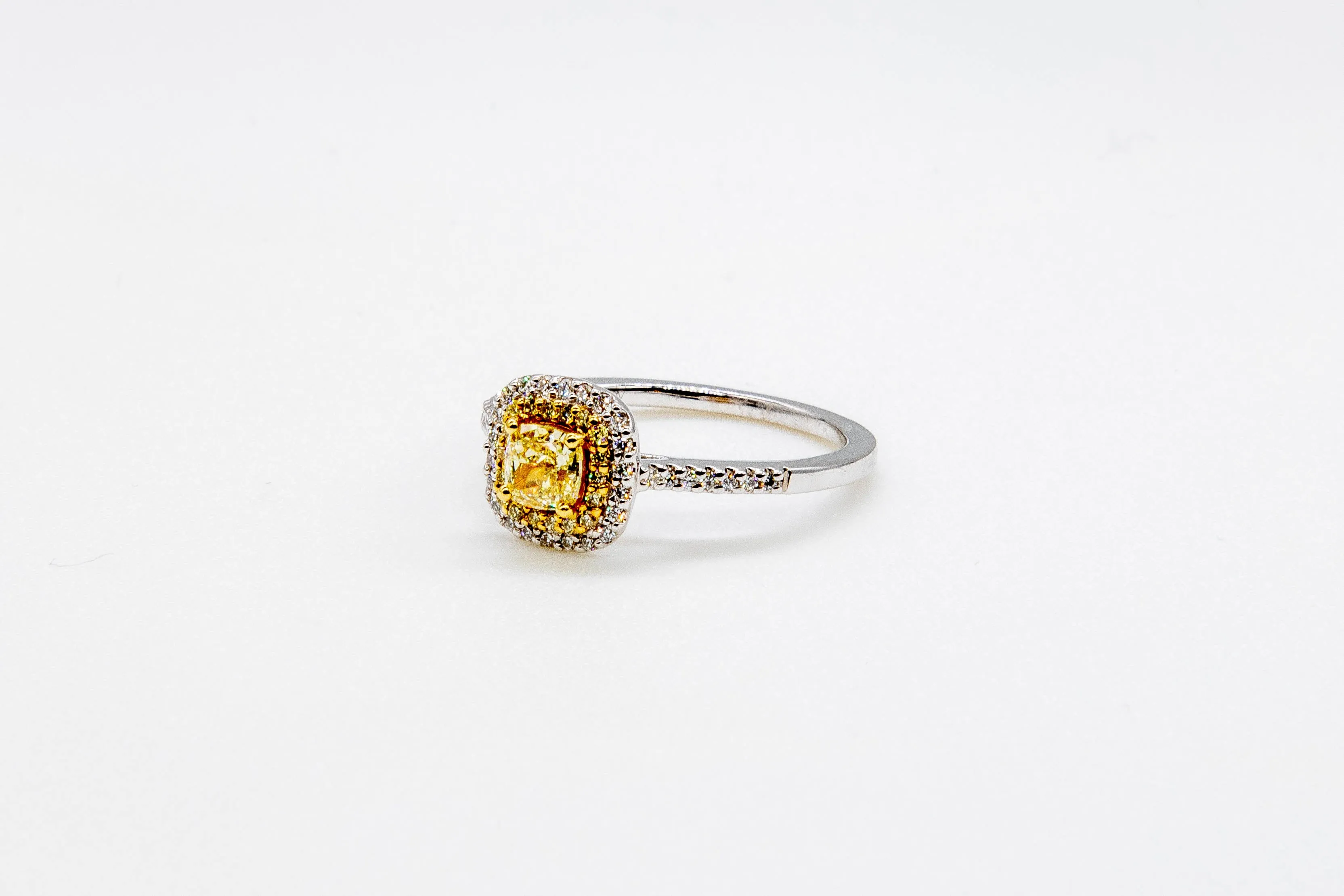 Yellow & White Diamond Ring