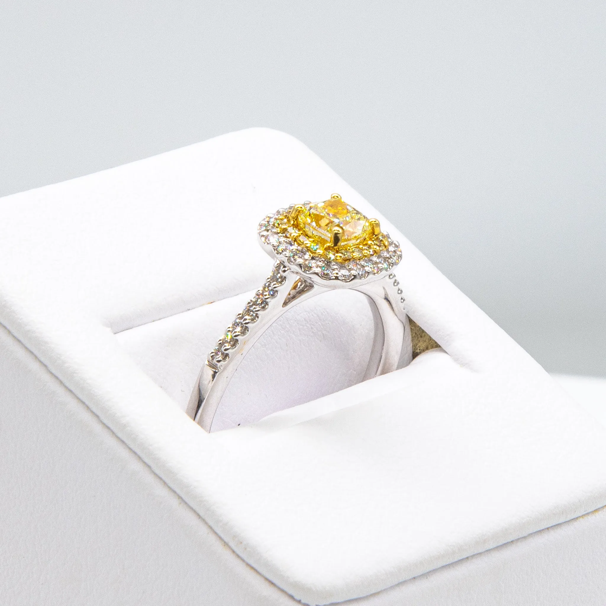 Yellow & White Diamond Ring