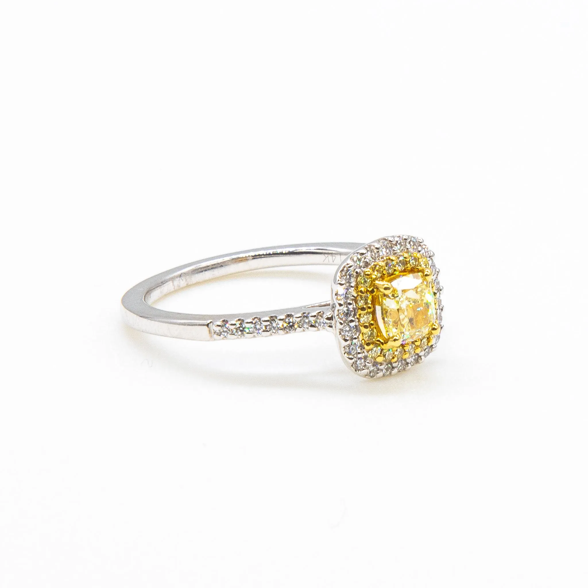 Yellow & White Diamond Ring