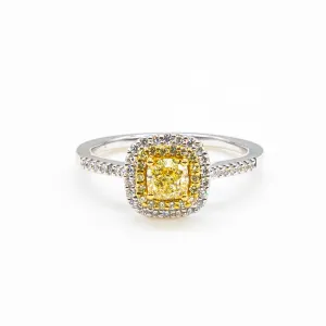 Yellow & White Diamond Ring