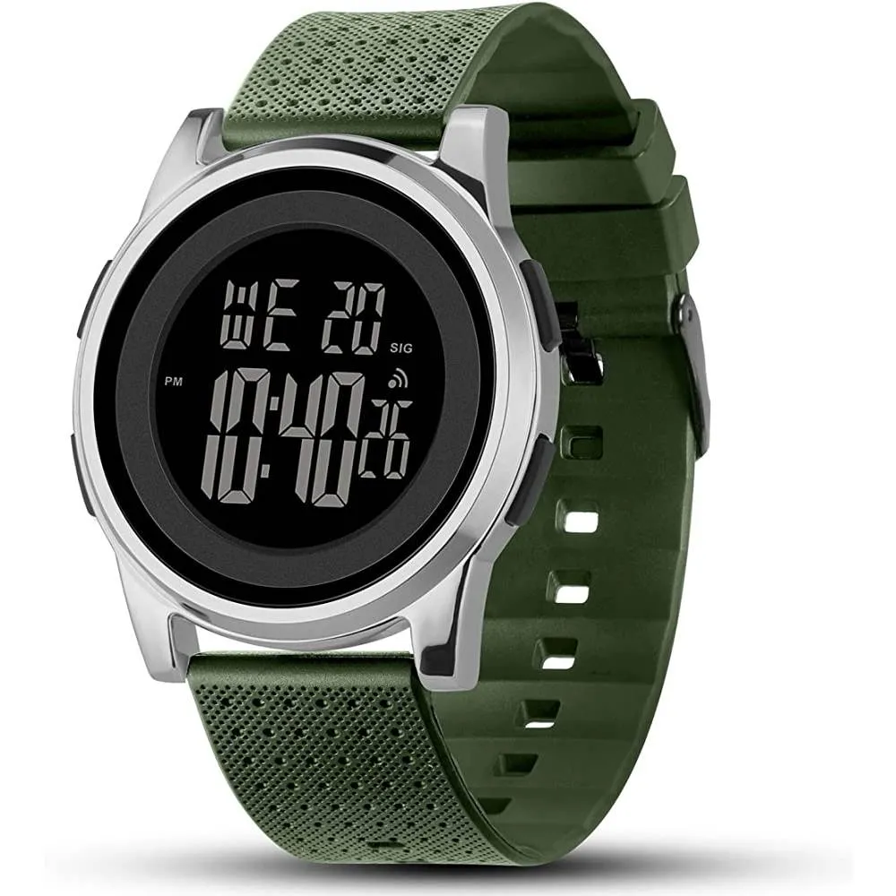 YUINK Mens Watch Ultra-Thin Digital Sports Watch Waterproof Stainless Steel Fashion Wrist Watch for Men Women