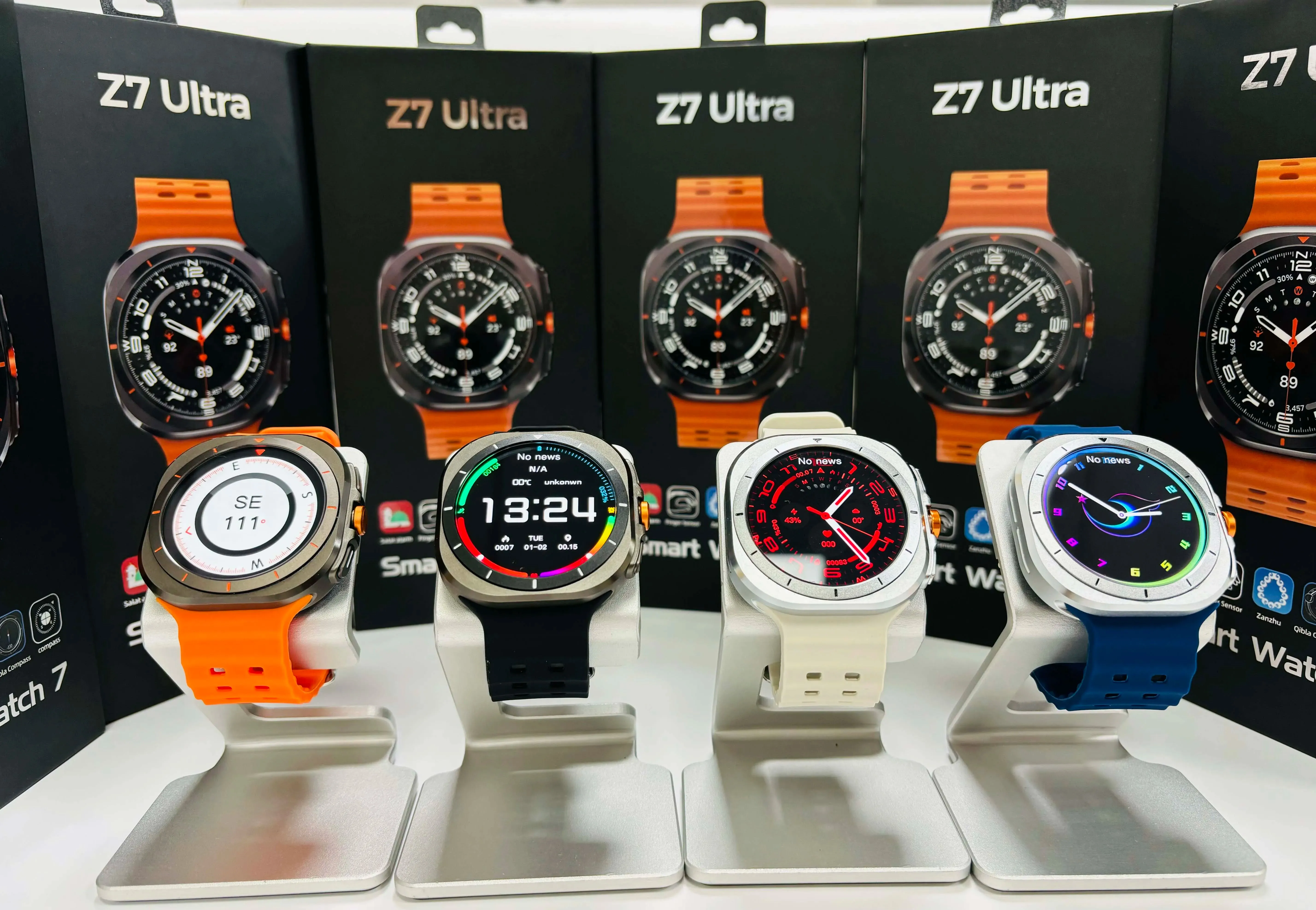 Z7 ultra Smartwatch 1.5inch Screen Sports Modes GPS Compass New Arrival Smart Watch Heart Rate Health Monitoring Double Straps